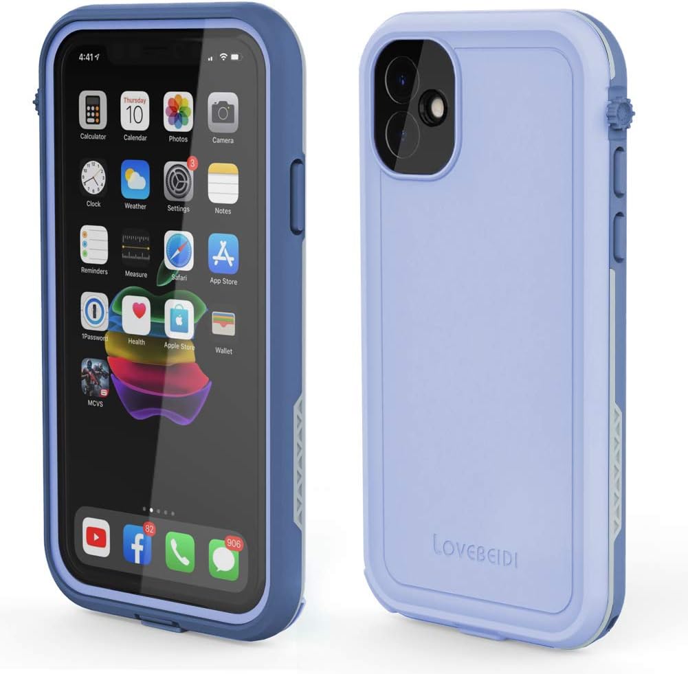 LOVE BEIDI iPhone 11 Waterproof Case 6.1 Screen Protector Underwater Shockproof Full-Body Dustproof Rugged Case for Aplle iPhone 11 (Clove Purple)
