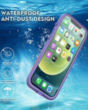 Load image into Gallery viewer, LOVE BEIDI Design for iPhone 12 Pro Max Case Waterproof 6.7&#39;&#39;, Shockproof Phone Case for iPhone 12 Pro Max Protective Case with Screen Protector, Dust Proof Cover for iPhone 12 Pro Max (Purple)