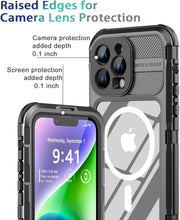 Load image into Gallery viewer, Design for iPhone 14 Pro Max Case Waterproof, Dustproof Shockproof Waterproof Case for iPhone 14 Pro Max, Metal Full Body Protective Phone Case for iPhone 14 Pro Max 6.7 inch Black