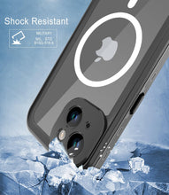Load image into Gallery viewer, Design for iPhone 15 Plus case Waterproof 6.7&#39;&#39;, Full Body Dust Proof Shockproof Phone Case Cover with Screen Protector- Black
