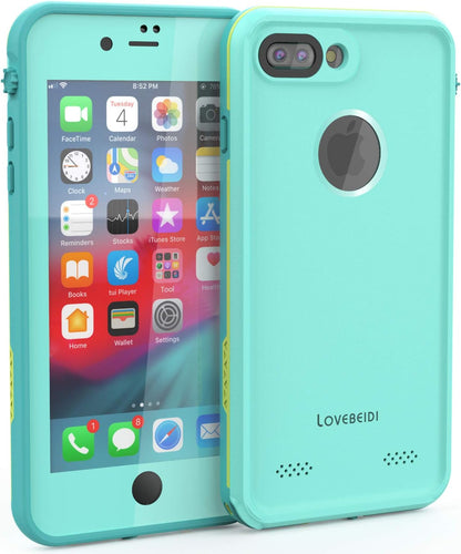 LOVE BEIDI iPhone 8 Plus/7 Plus Waterproof Case Cover Built-in Screen Protector Fully Sealed Life Shockproof Snowproof Underwater Protective Case for iPhone 8/7 Plus 5.5