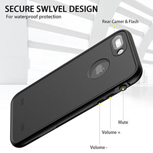 LOVE BEIDI iPhone 8 Plus & 7 Plus Waterproof Case - Underwater Snowproof Dirtproof Shockproof Cover